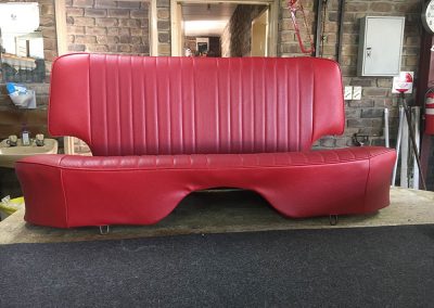 mazda 1200 rear seat re-trim