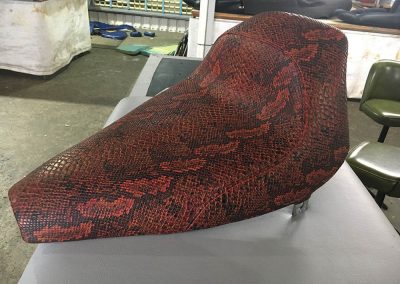 motorbike seat python fabric